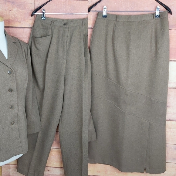 VINTAGE trio blazer high rise pants maxi skirt - Picture 2 of 9
